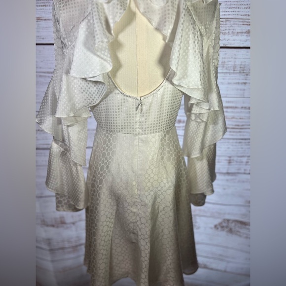 ASOS Cream Ruffled Tiered Long Sleeve Sundress - Picture 6 of 7